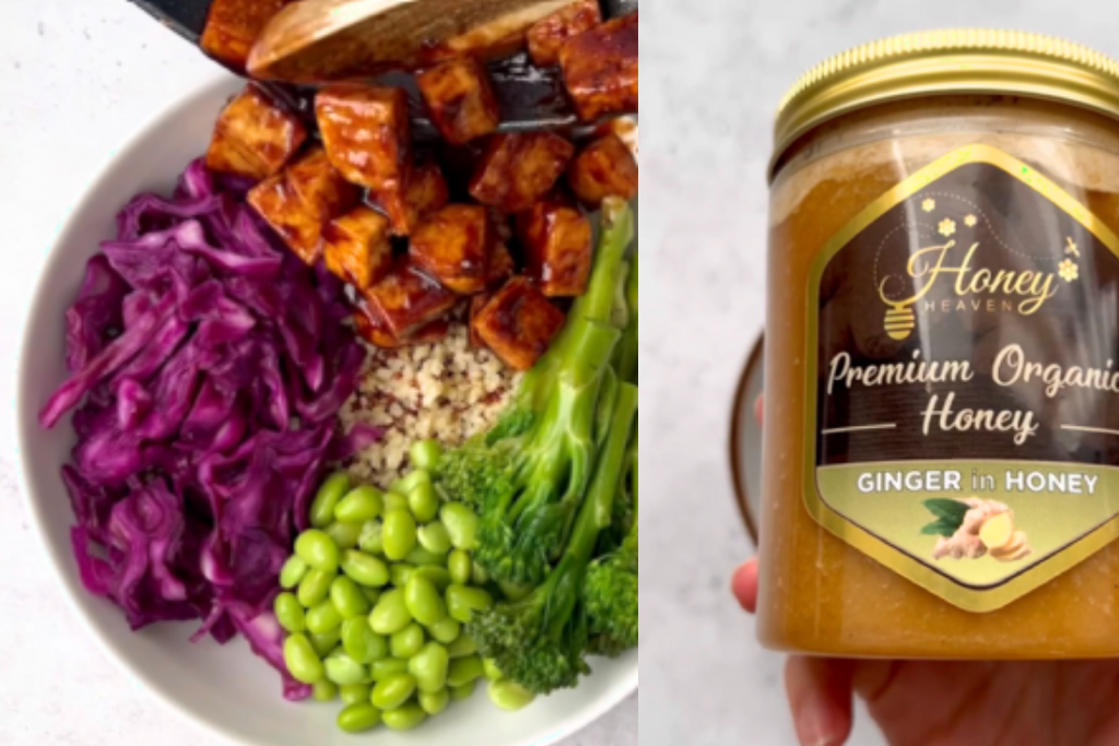 Ginger Honey Marinated Tofu Bowl