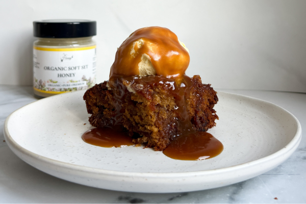 Sticky Toffee Pudding with Honey Heaven Soft Set Honey