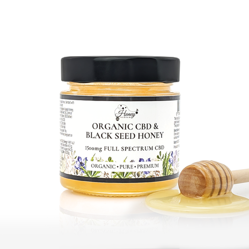 Black Seed Honey with CBD Infused Premium Organic Acacia, 1500mg