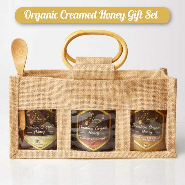 Organic creamed honey set